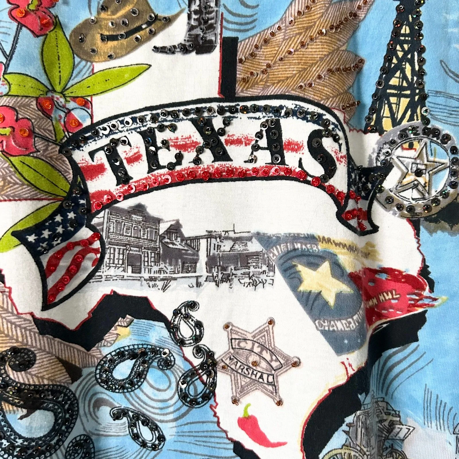 Don't Mess With Texas Women's Graphic 3/4 Sleeve T - Image 2