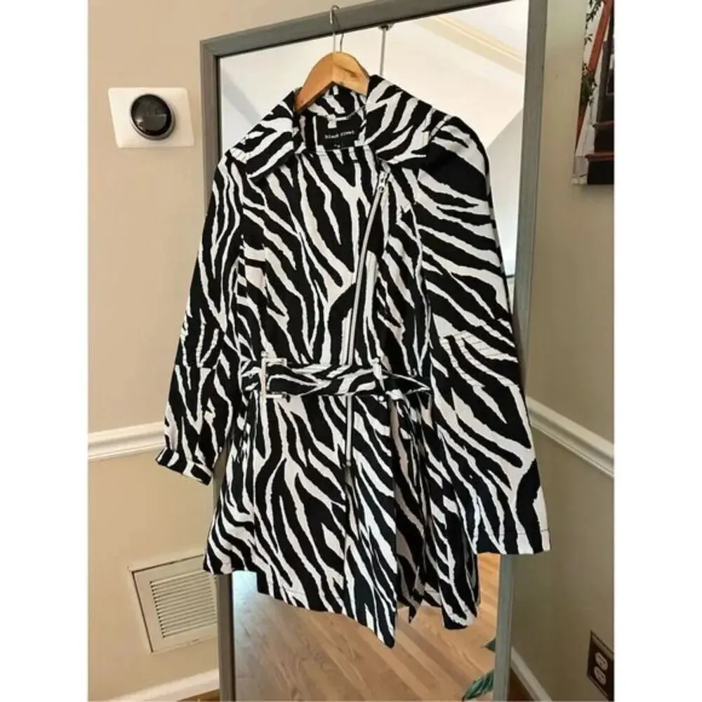 Black‎ Rivert Zebra Coat Size Extra Small - Image 2
