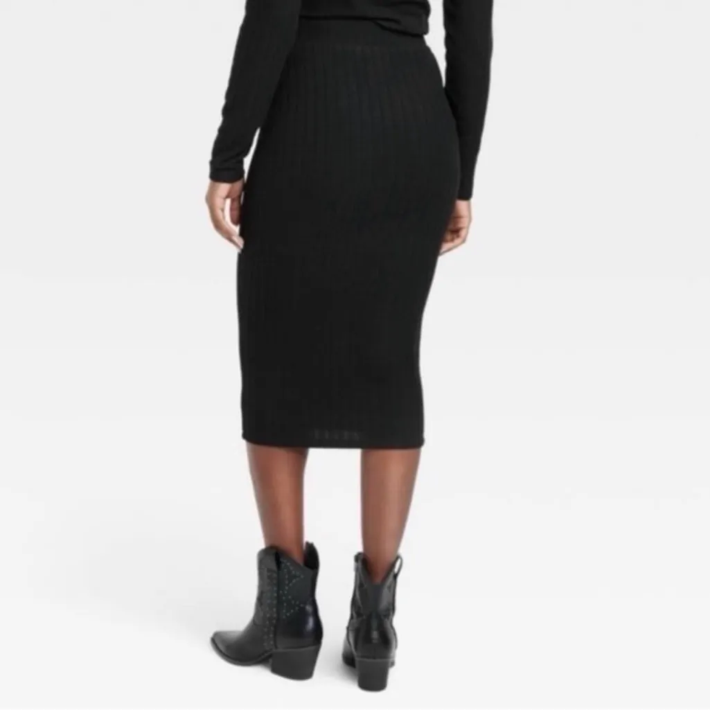 knit pencil midi skirt - Image 3
