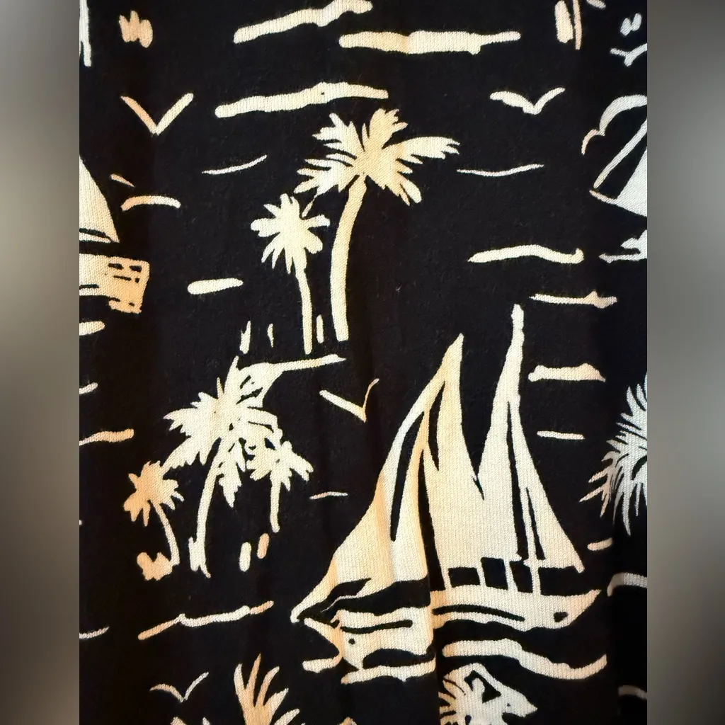 Charter Club Cardigan Sweater Nautical Sailboat Palm Tree Beach Travel NWT Large - Image 12