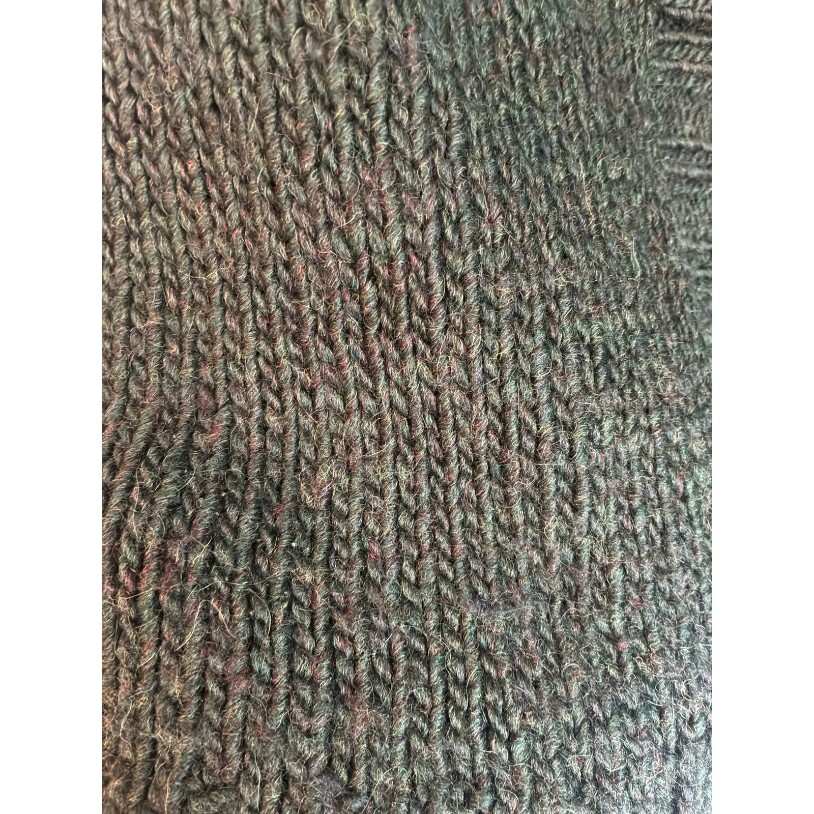 LOFT Wool Alpaca Dolman Knit Cardigan Medium Dark Green - Image 4