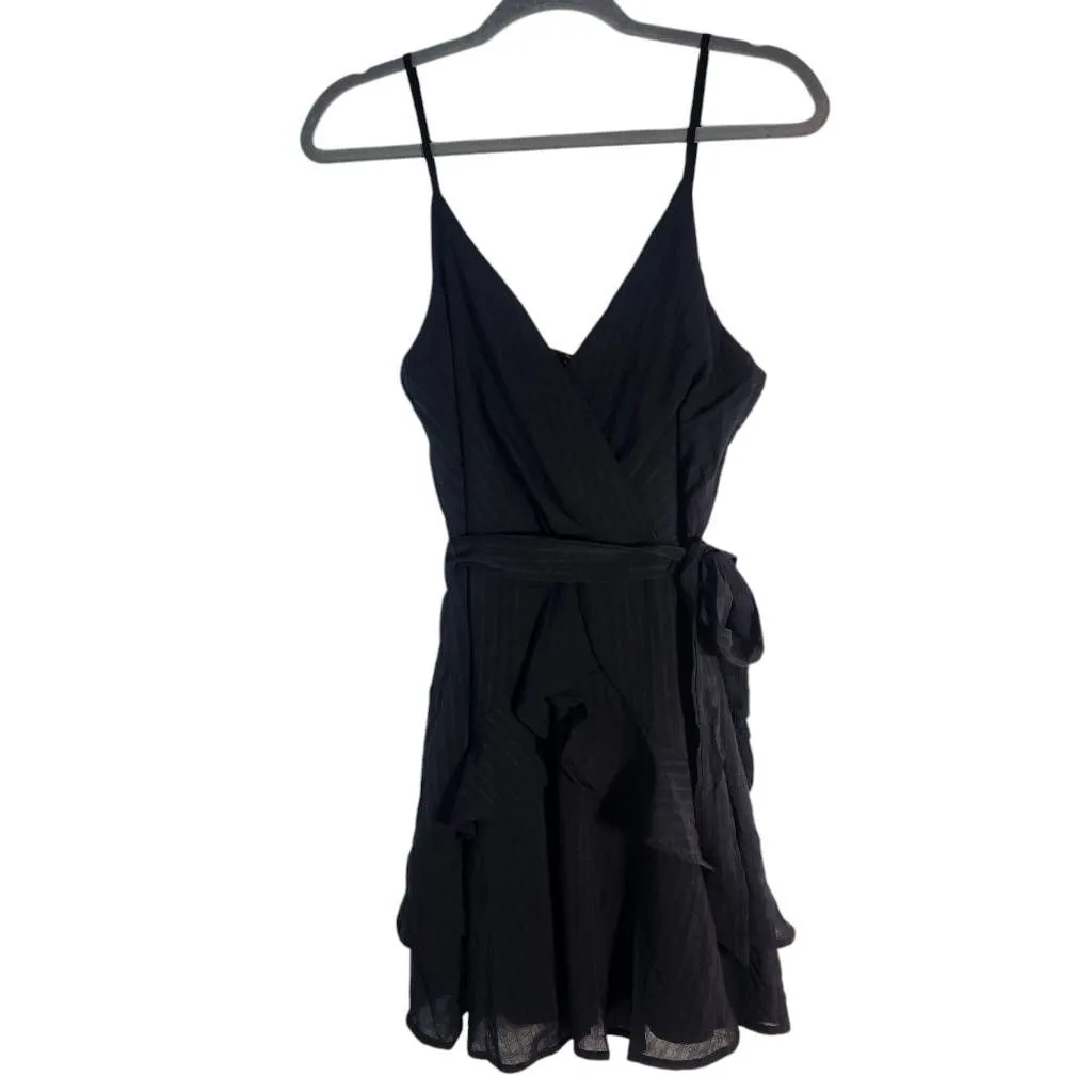 Francesca's Mi Ami Black Mini Dress with Ruffle Detail NWT Size Medium - Image 2