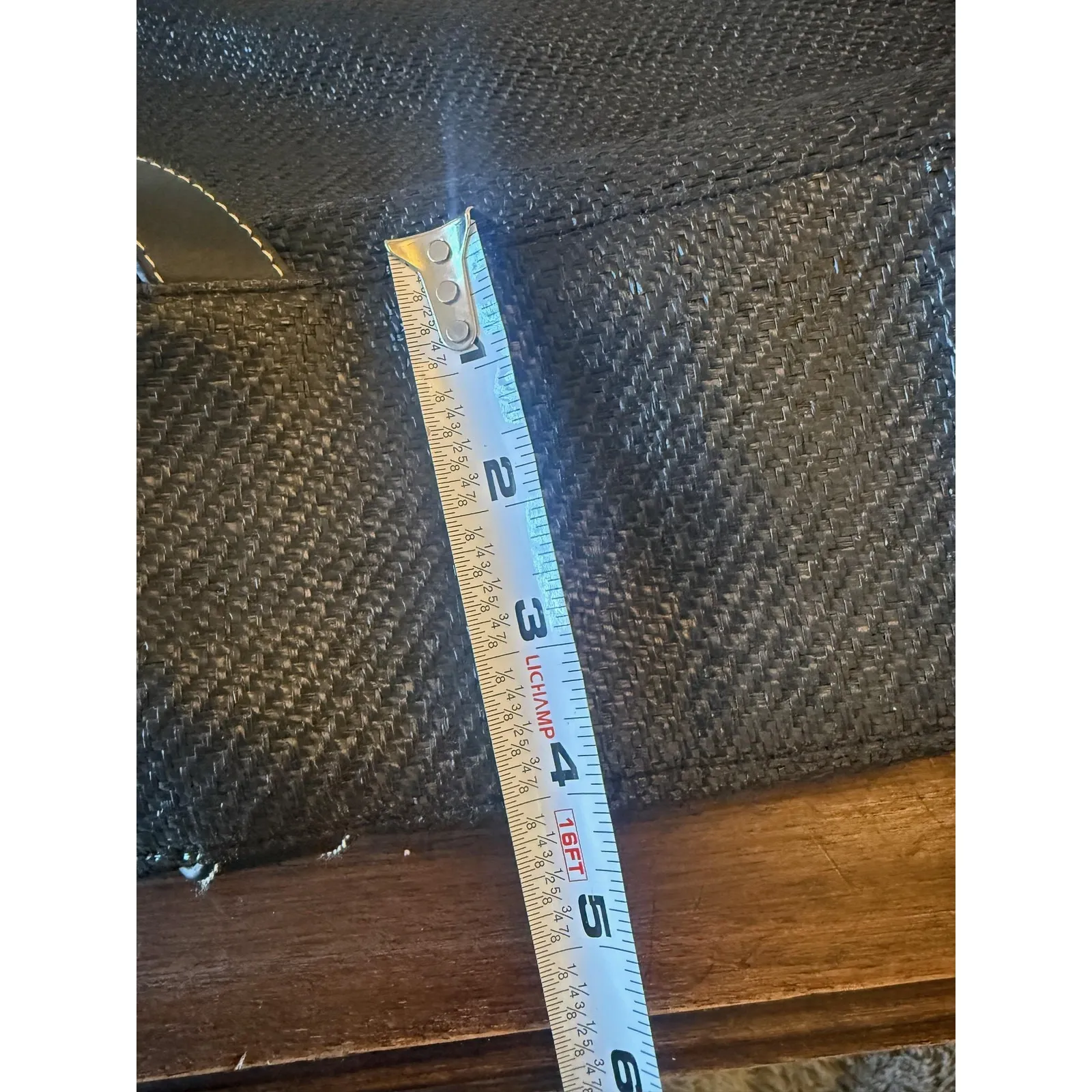 Lauren Ralph Lauren Hobo Bag Womens Large Black Straw Shoulder Purse Work Office - Image 11