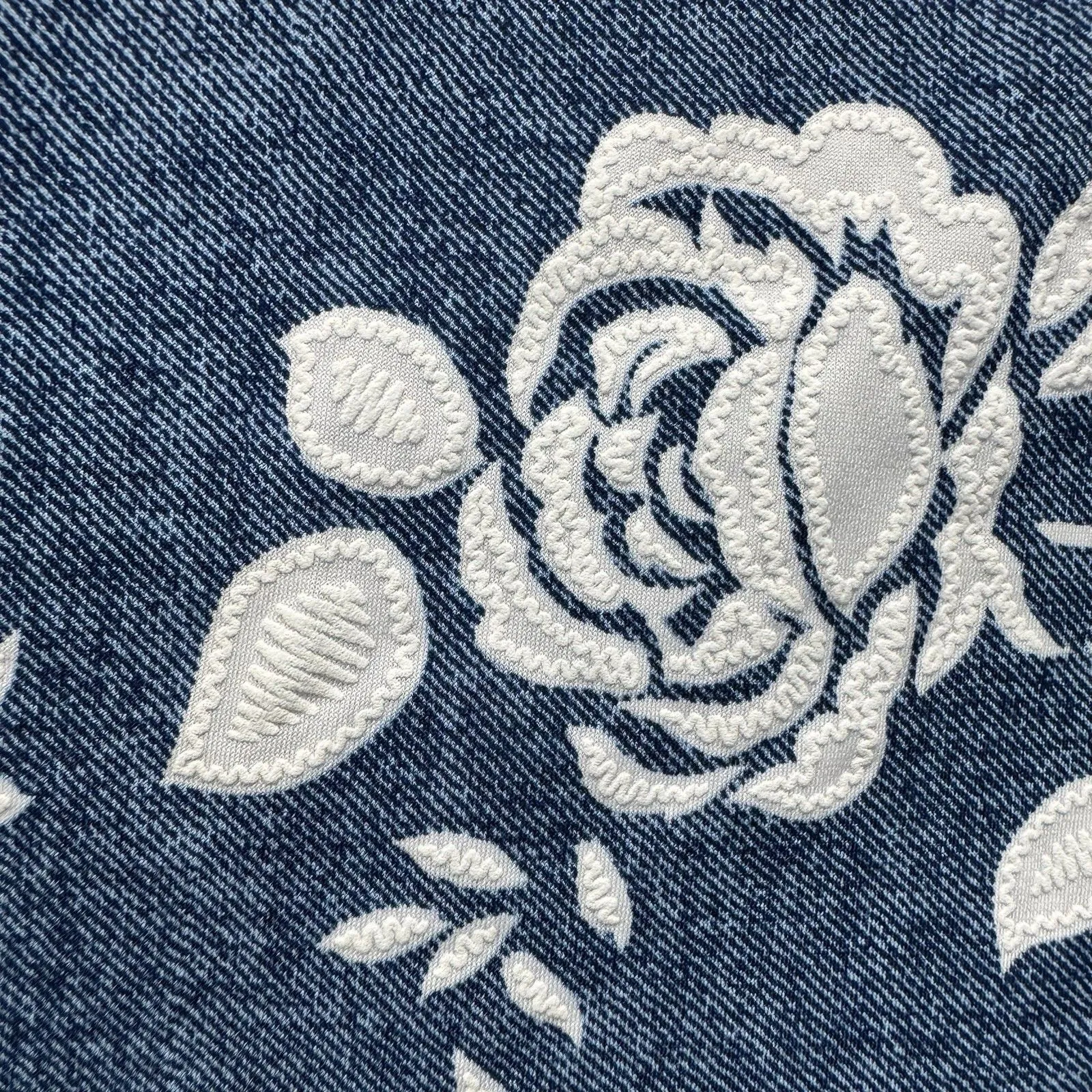 Papermoon‎ Blue White Floral Racerback Tank Top Women's XL - Image 4