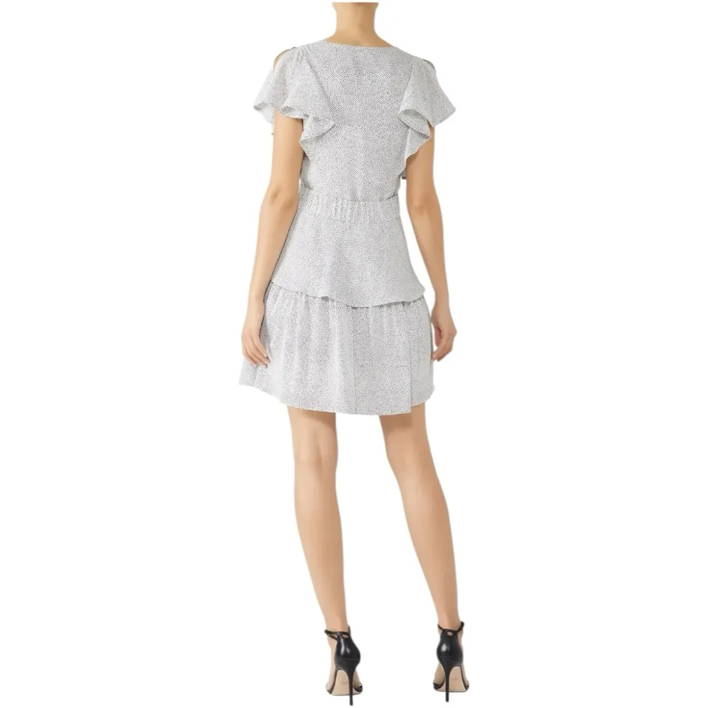 A.L.C. Viera Mini Dress in Rimini Dot Print size 6 Silk Short Flutter Sleeves - Image 2