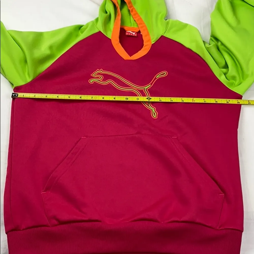 Neon Multi Color Puma Hoodie M - Image 6