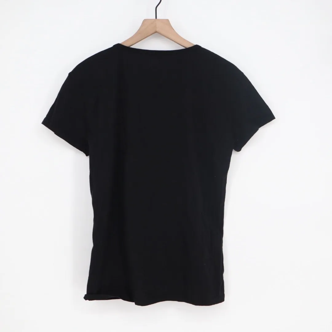 American Giant Women Black Scoop Neck T Shirt Made in USA Size M Size M - Image 5