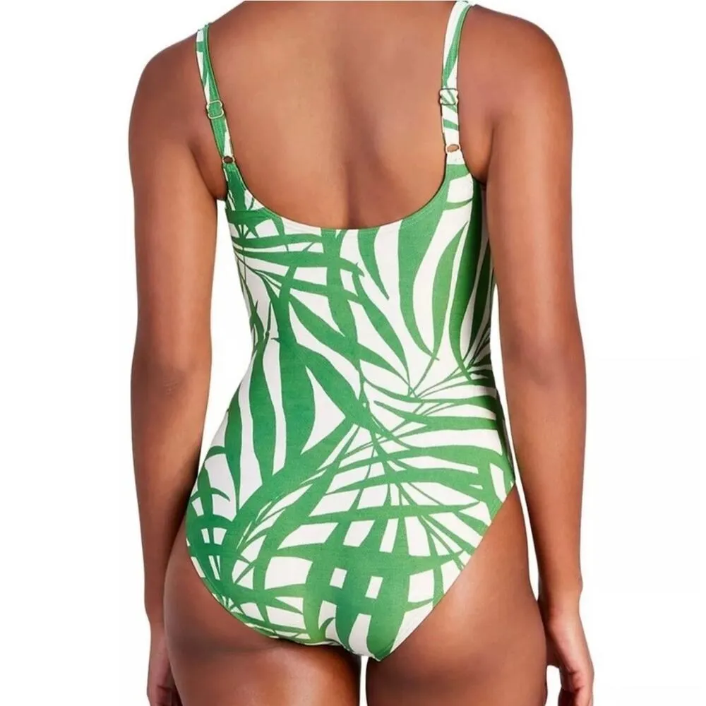 KATE SPADE Swimsuit Size Extra Small One Piece NWT Bitter Greens Leaf Swim Beach - Image 2