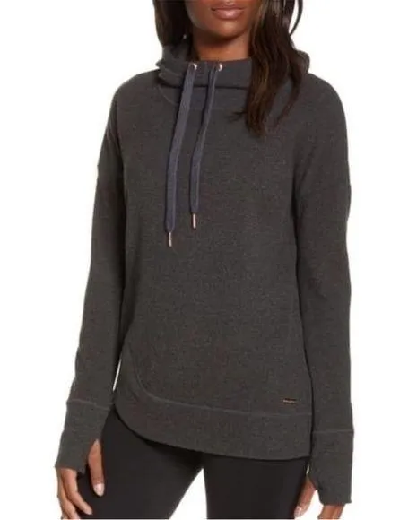 Sweaty Betty Harmonise Luxe Sweatshirt Size Small Charcoal Gray - Image 1