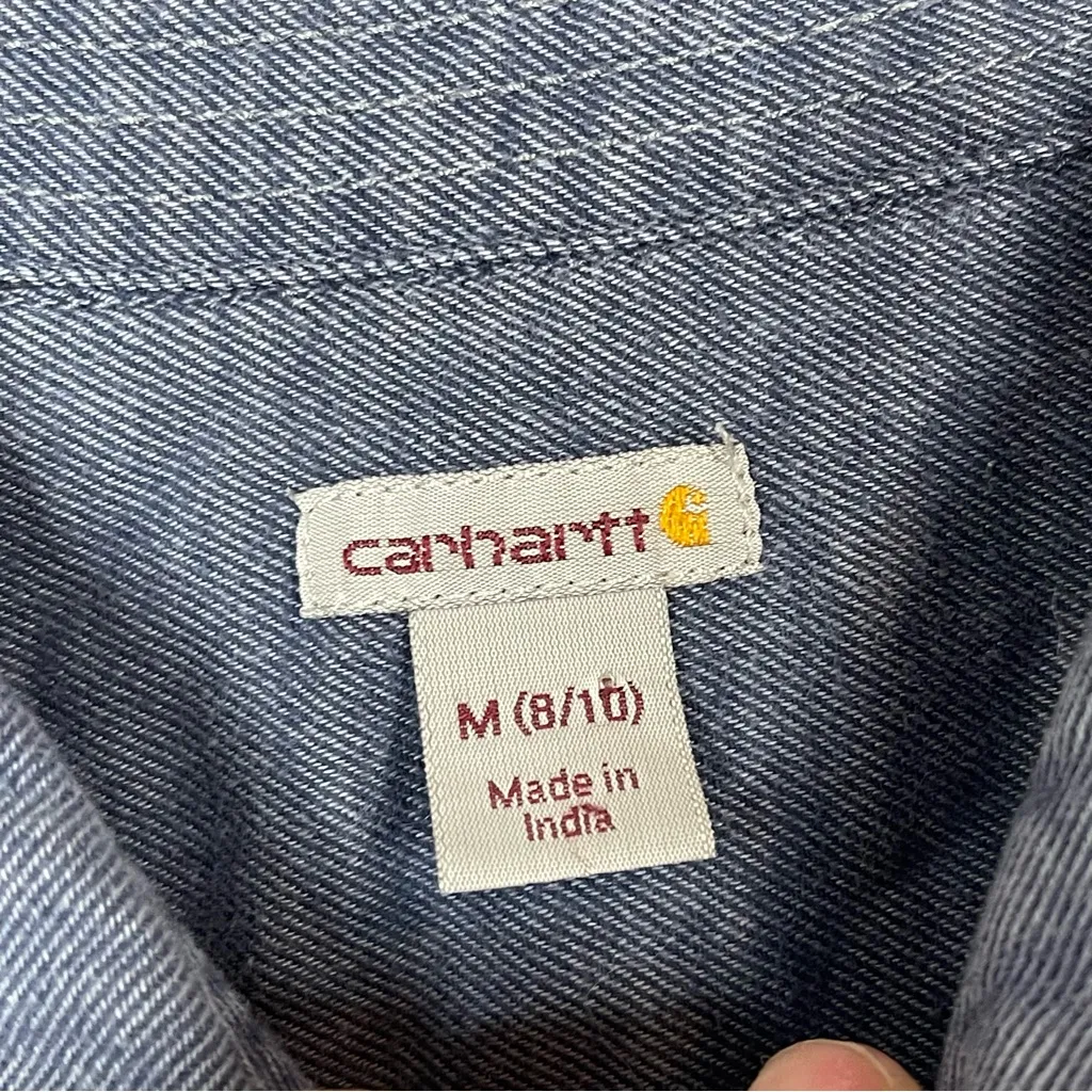 Carhartt Woman’s Denim Button Down Casual Shirt Size Medium (8/10) - Image 5