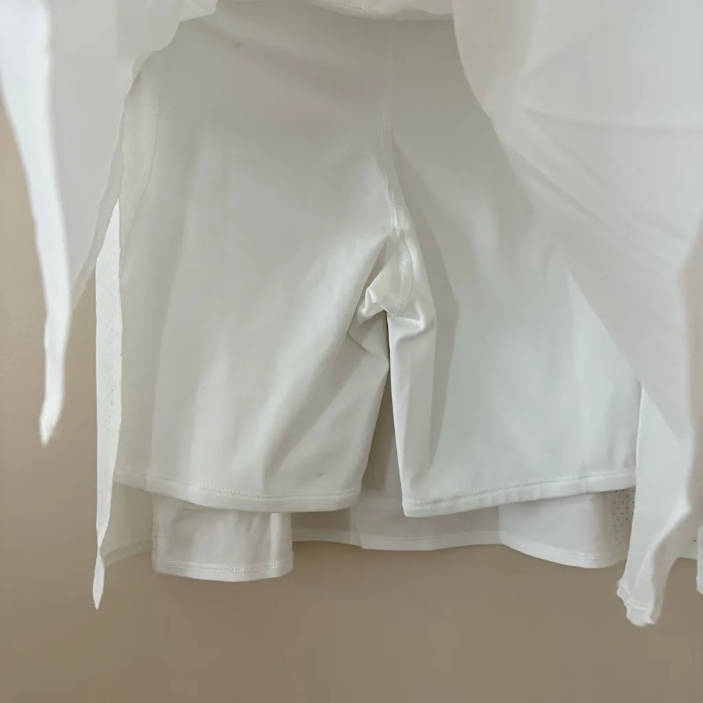 New Spanx Get Moving Skort 17" Booty Boost Short White Size M - Image 7