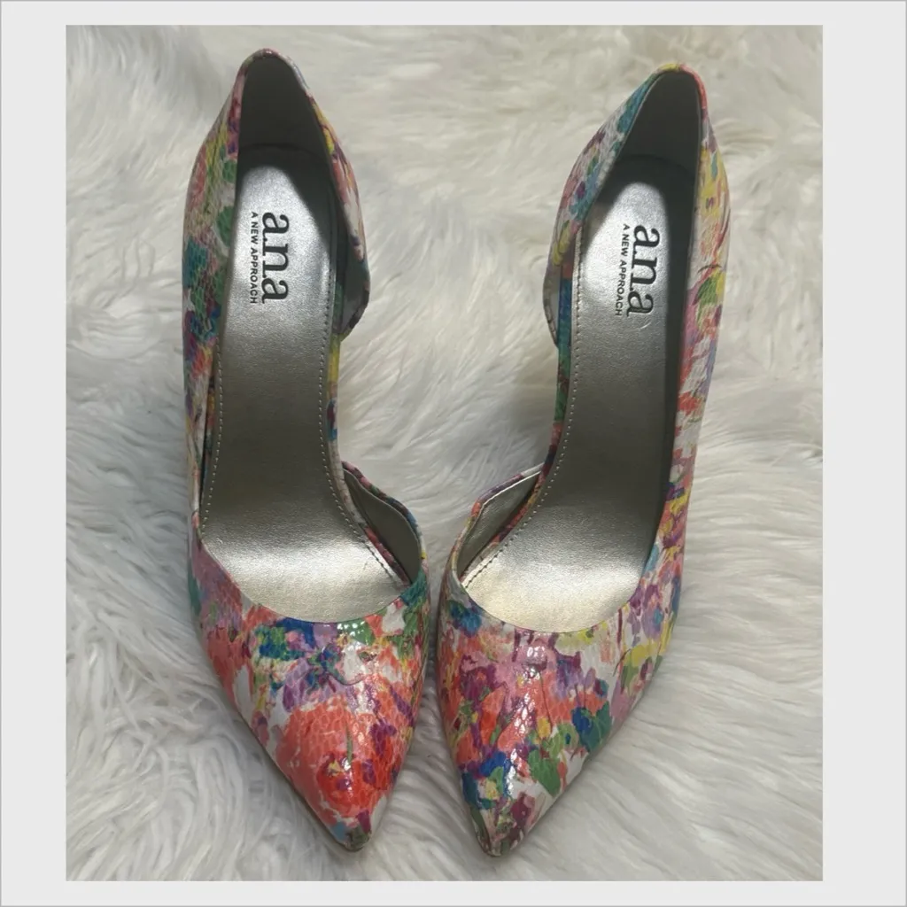 🌺 ANA Paint Spatter Stiletto Pumps – Size 8 - Image 2