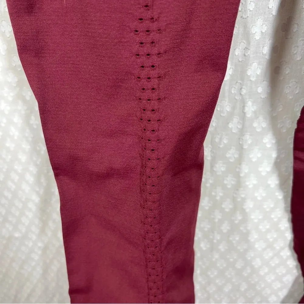 Free People Movement Maroon High‎ Rise Gone Adrift Leggings - Image 4