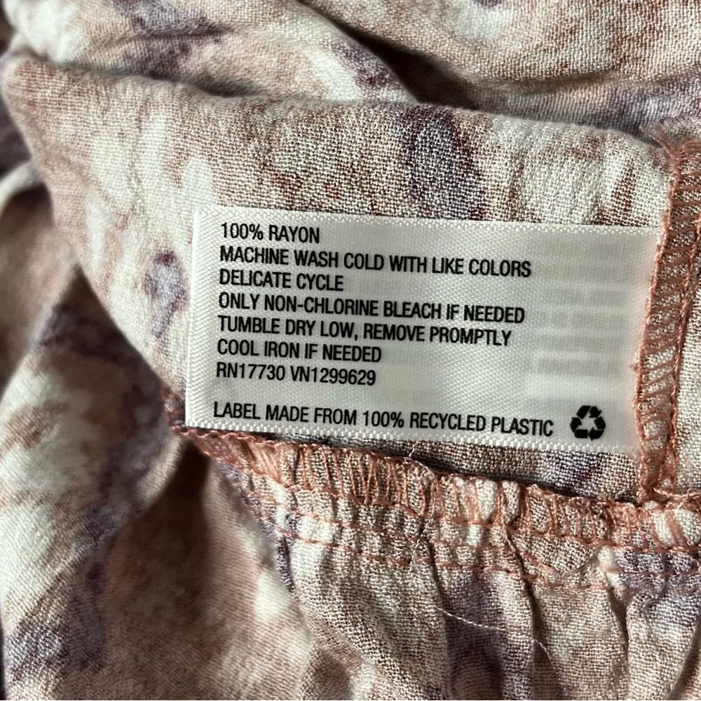 Knox Rose Cognac Puff Short Sleeve Tiered A-Line Midi Dress Size S New! - Image 11