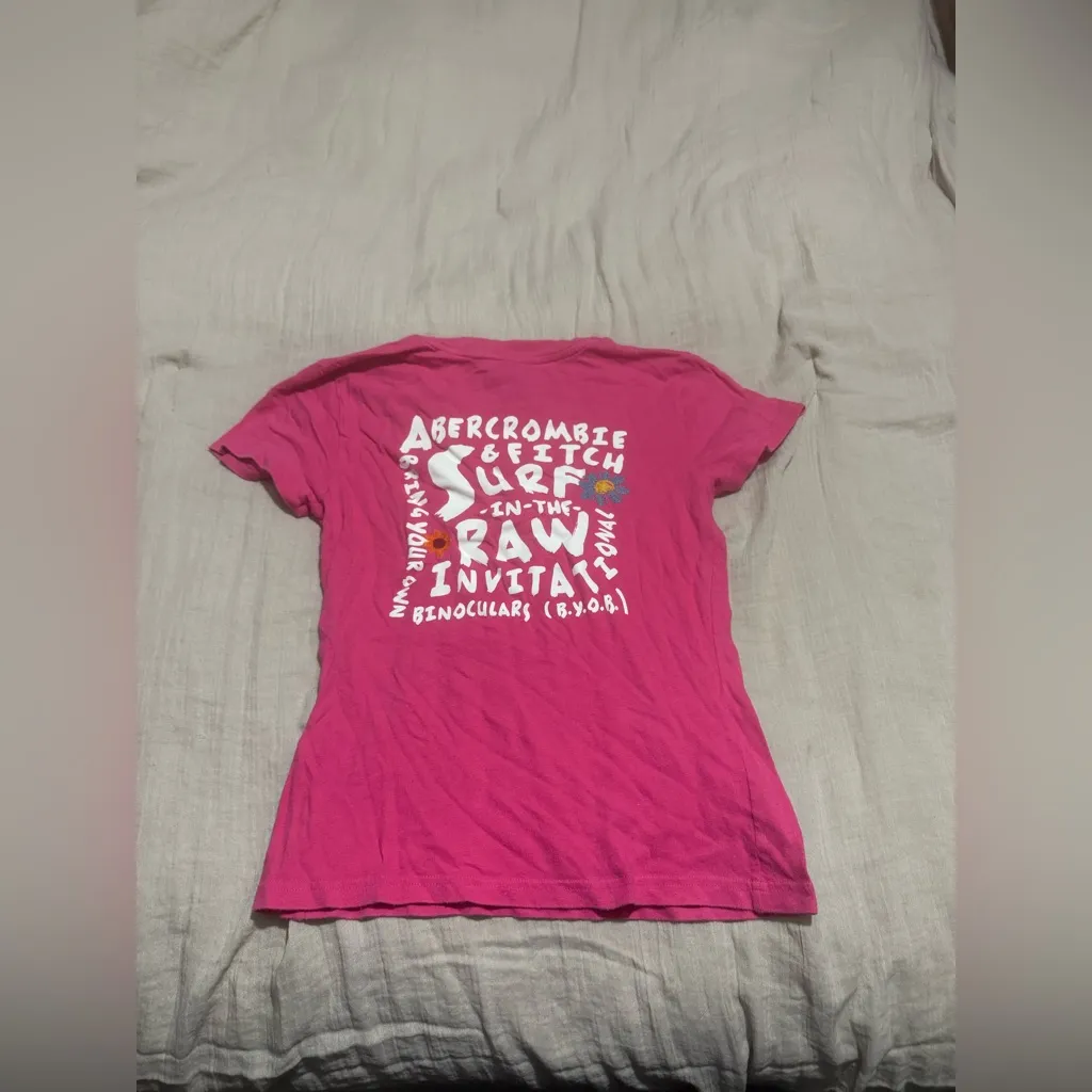 Abercrombie & Fitch VINTAGE pink baby doll tee - Image 3