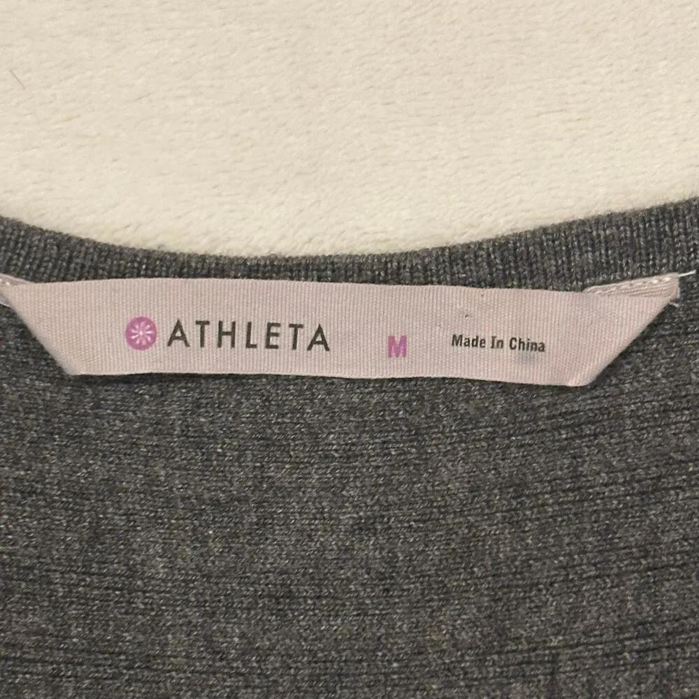 Athleta Grey Knit Sleeveless Sweater Dress sz M Ananada Dress - Image 5