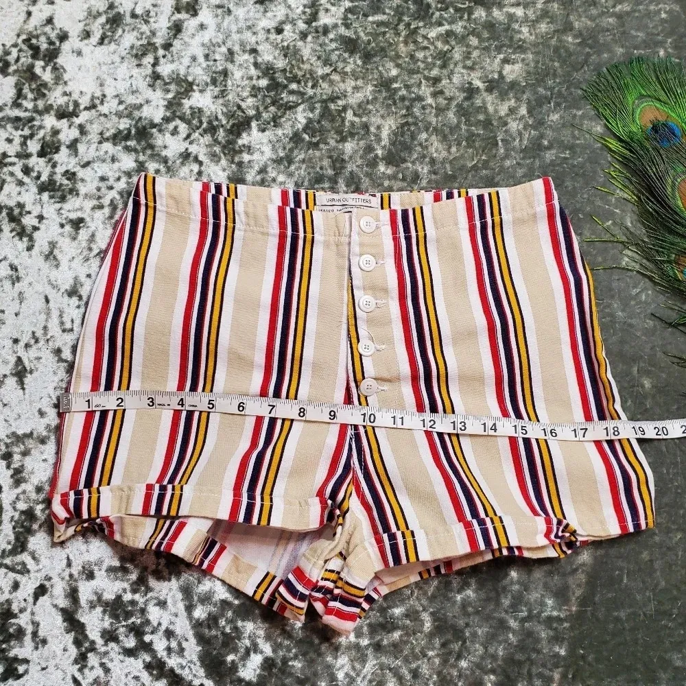 Urban Outfitters Molly Striped Denim Button-Fly Short - Image 3