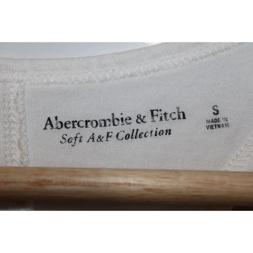 Womens Abercrombie & Fitch White Basic Sleeveless Round Neck Tank Top Size Small - Image 3