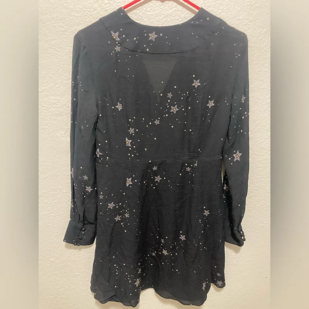 A.L.C. Silk Constellation Star Pattern Mini Dress Size 4 - Image 2