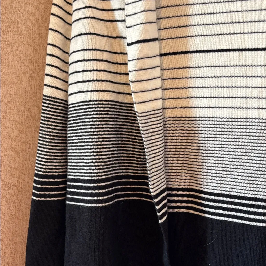 Liz Claiborne Monochrome Striped Open Cardigan large - Image 5