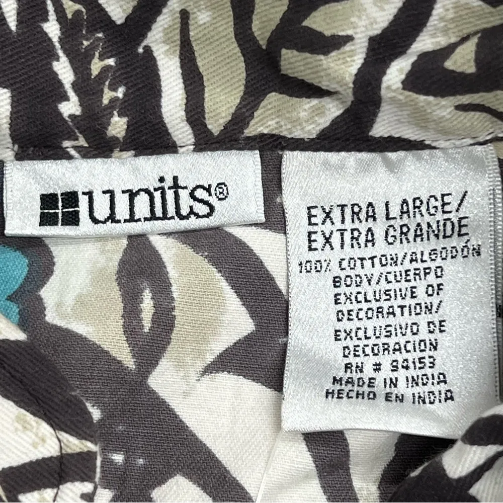 Units nwt xl embroidery beaded floral artsy button down light blazer jacket top - Image 7