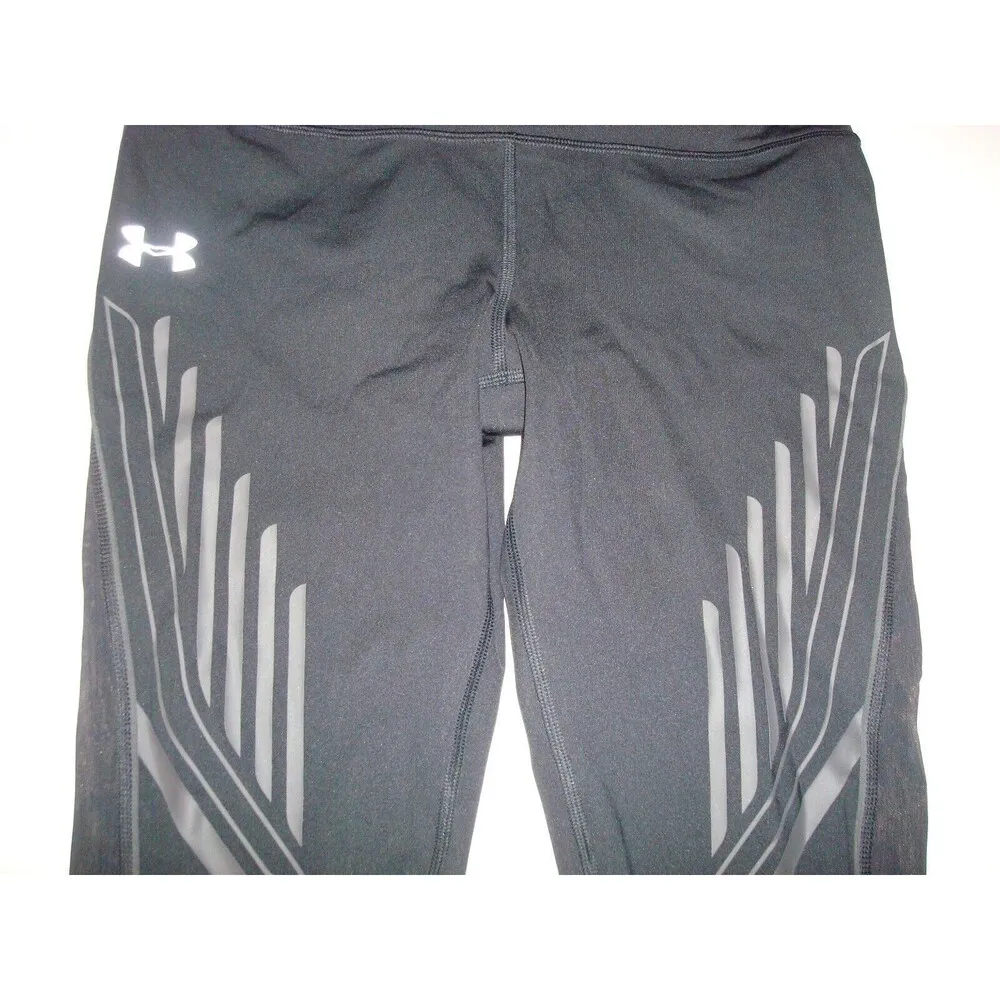 Womens L Under Armour Heat Gear Pocket Leggings New Run Pilates NWT Black High Size L - Image 3
