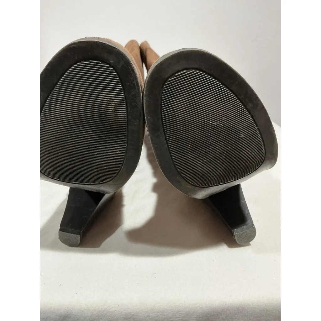 Woman’s Just Fab Waynoka Wide Brown Faux Suede Stacked Winter Boots Size 8w Otk - Image 8