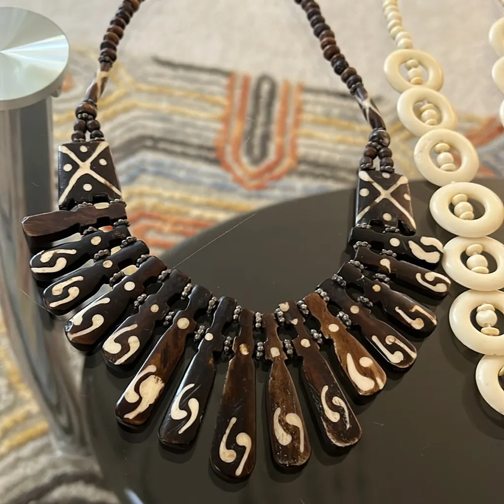 Set of 3 vintage necklaces Yellow - Image 3