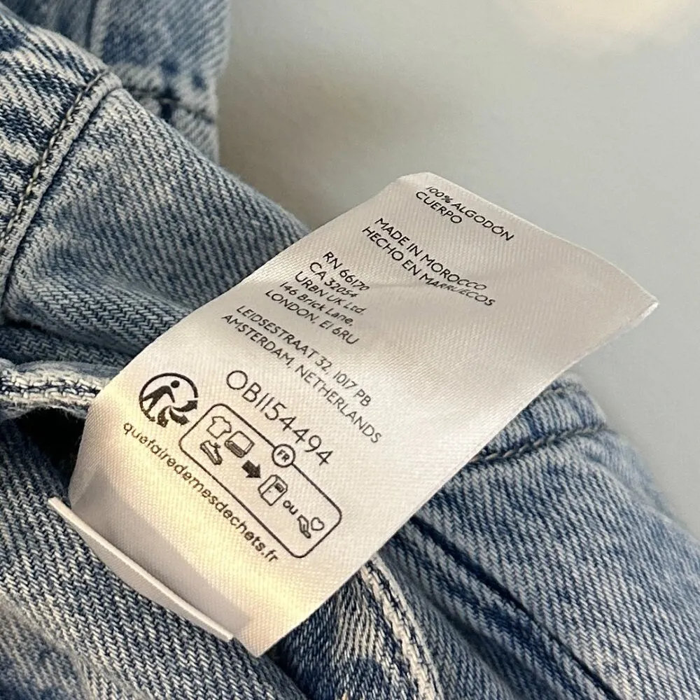 FREE PEOPLE Marci Denim Jumpsuit in Wash Powder Size Small - Image 6