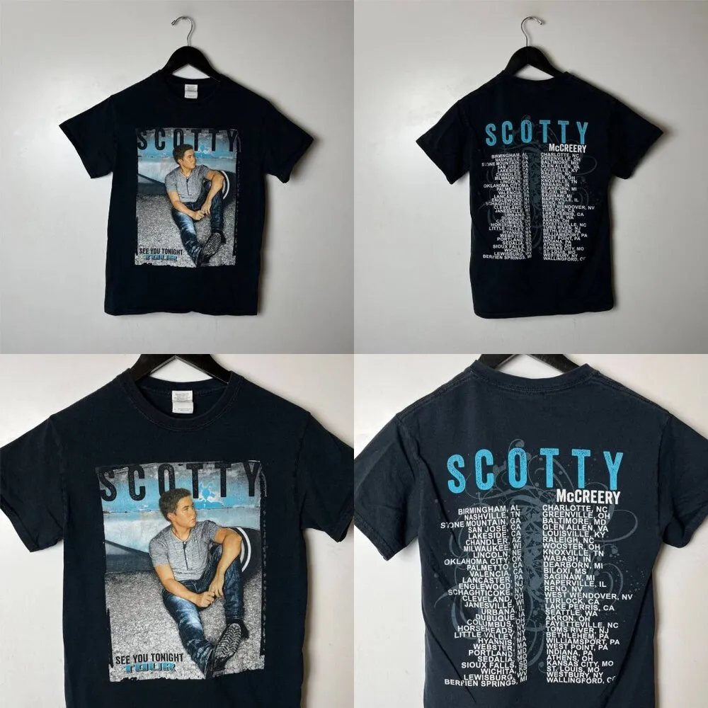 Scotty McCreery T Shirt Black Small S Country Music Artist Graphic Tee Solid - Image 12