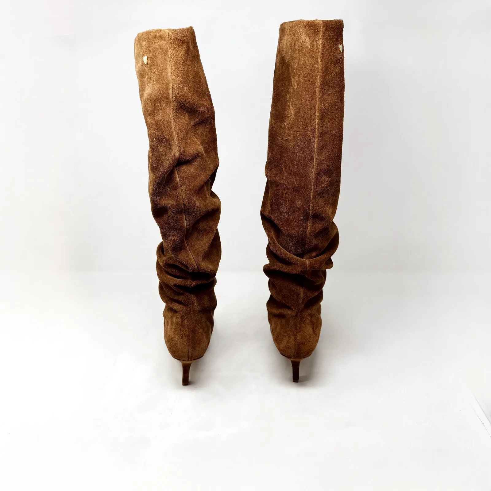 [Fabienne Chapot] Slouchy Brown Suede Pointed Toe Kitten Heel Boots NWT Size 10 - Image 8