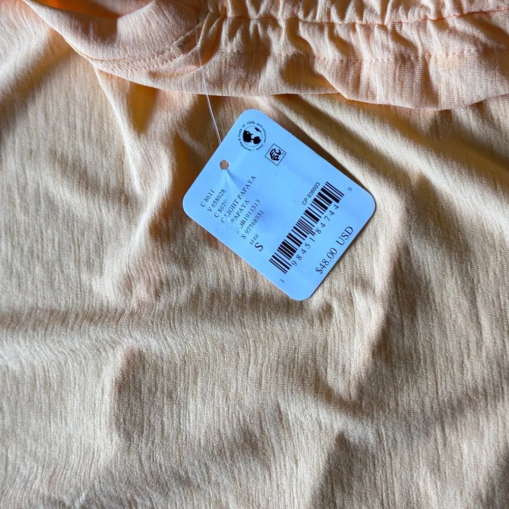 #96 NWT Free People Tempo Sport Mode Muscle Tee in Light Papaya - Image 10