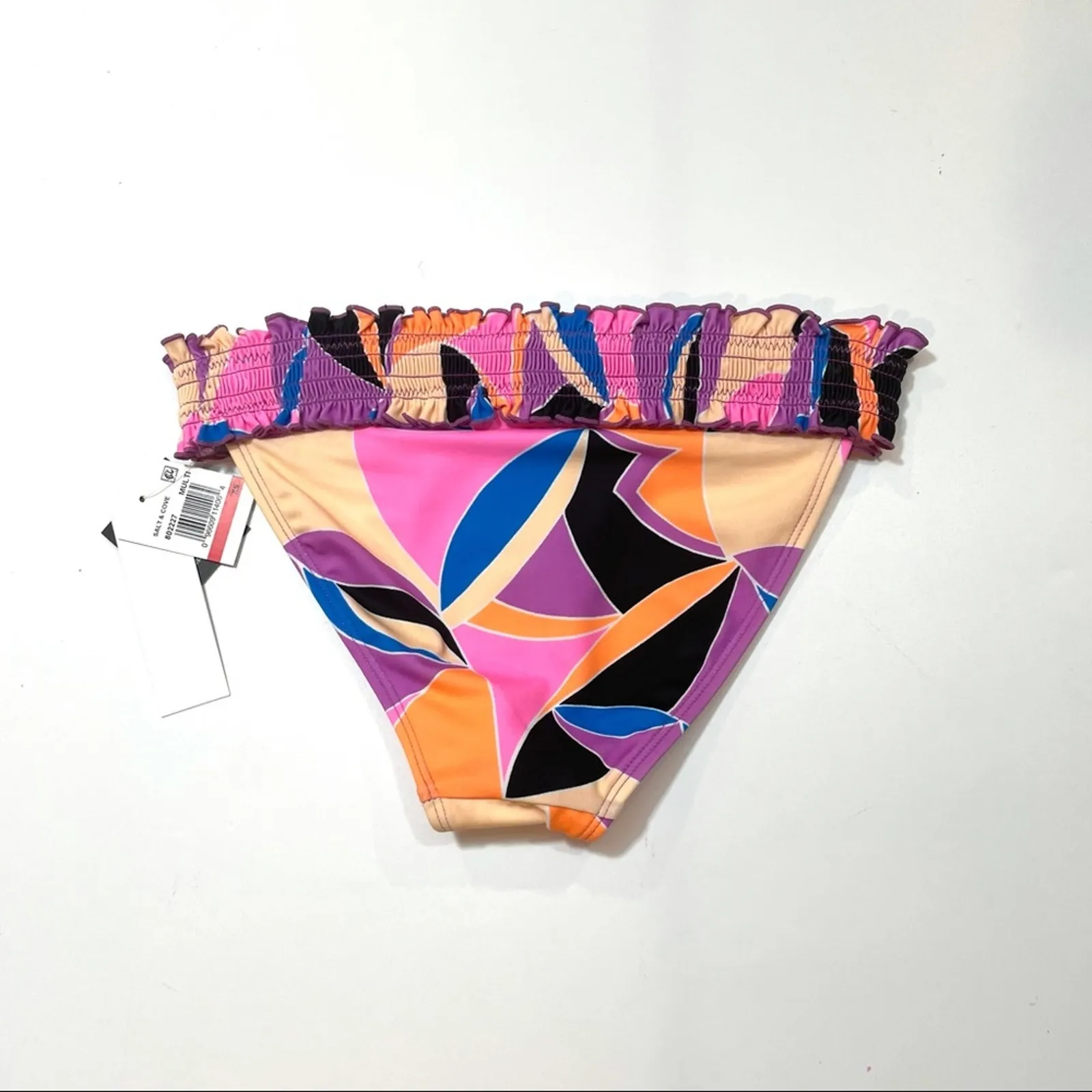 Salt+Cove Kaleidescope Smocked Bikini Swim Bottom Purple Size undefined - Image 7