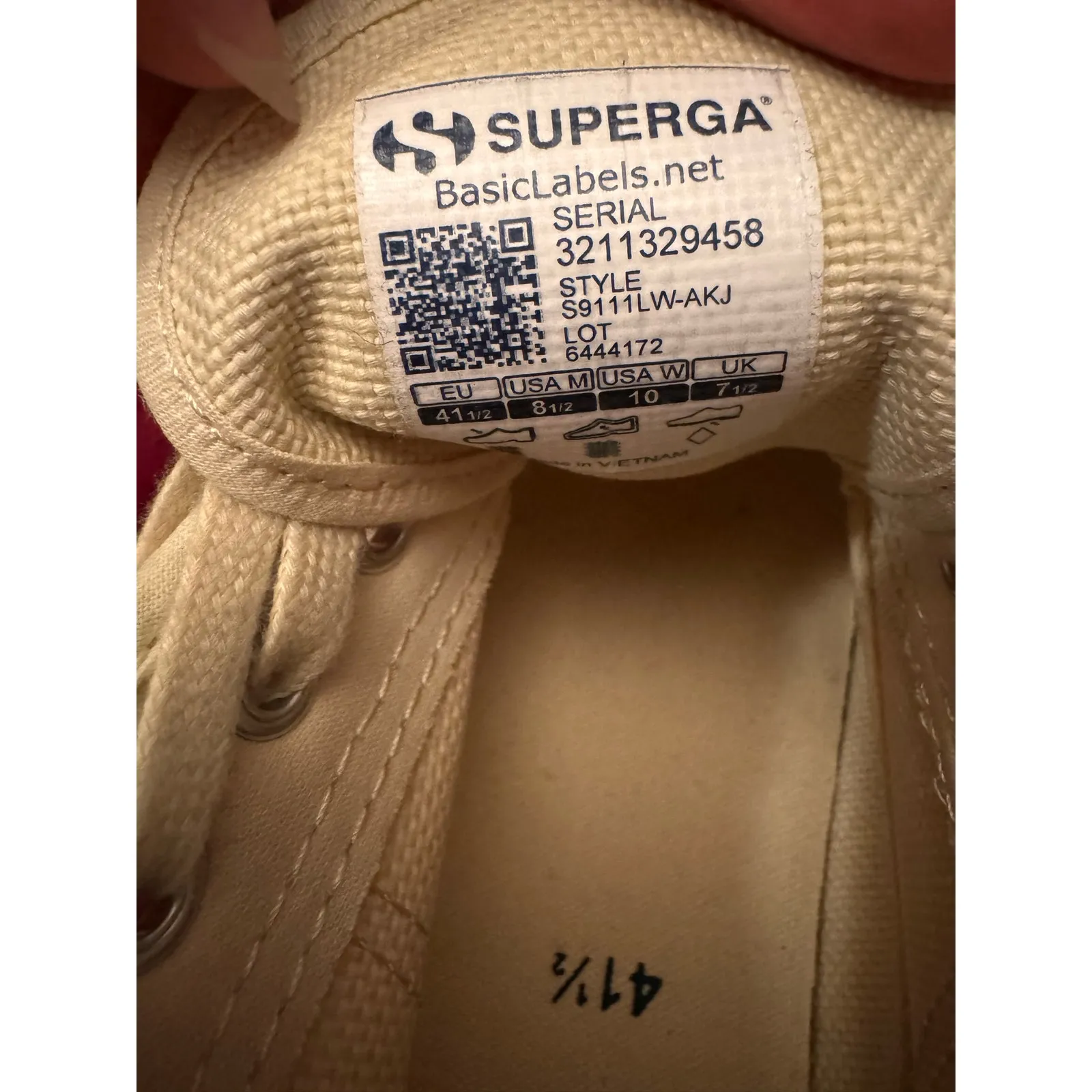 SUPERGA 2750 PLATFORM SNEAKERS CAMEL size 41.5 / US 10 - Image 10