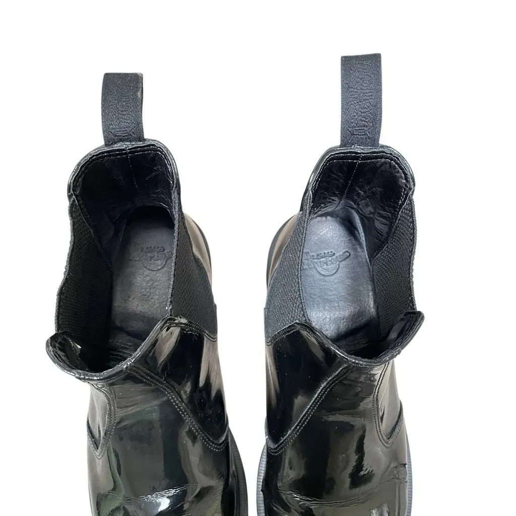 Dr. Martens Flora Smooth patent leather Chelsea boots women’s 9/41black grunge - Image 6