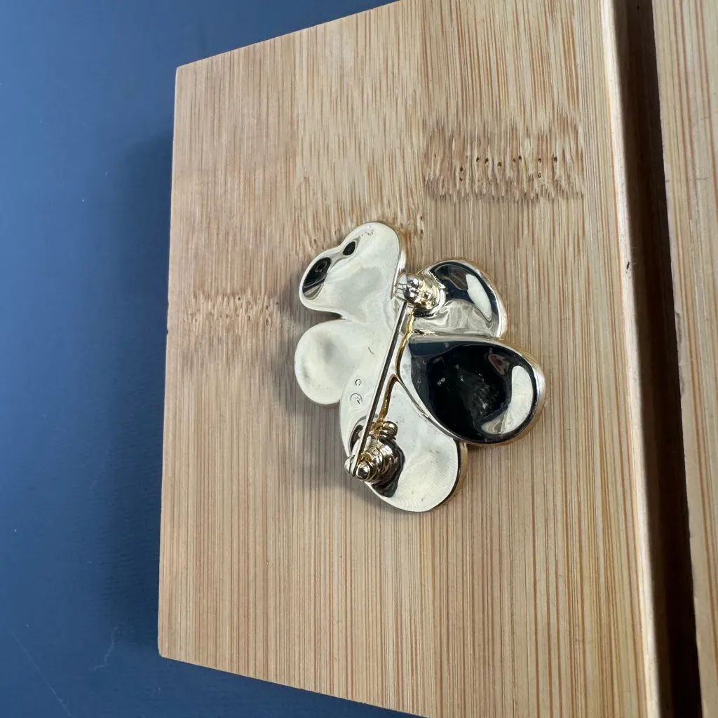 Vintage Swarovski Flower Brooch Swan Signed - Image 8