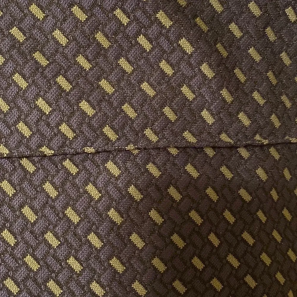 Luisa Cerano Jacquard Pants Black & Lime Geometric Size 8 - Image 7