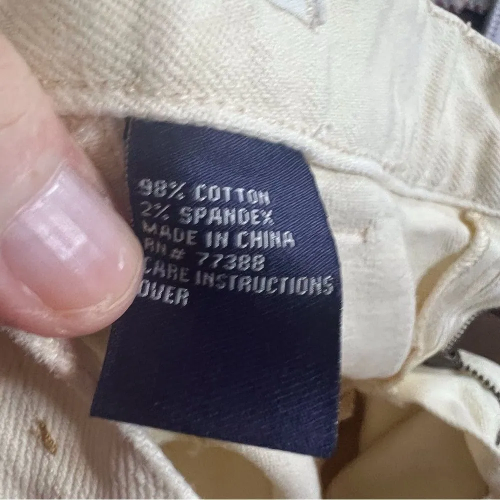 Madewell Cadet Crop Cargo Pants‎ Size 24 White - Image 7