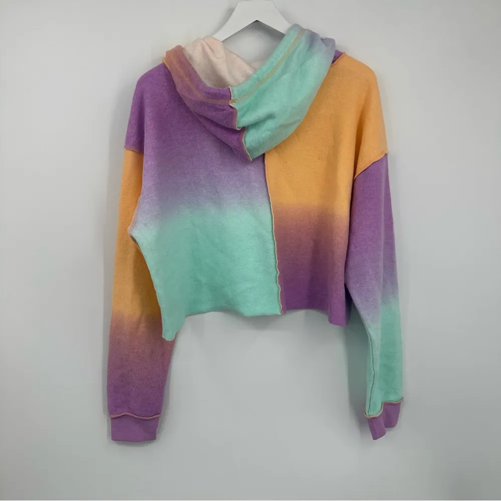 Wild Fable Cropped Color Block Hoodie Size XL Boho NWT - Image 8