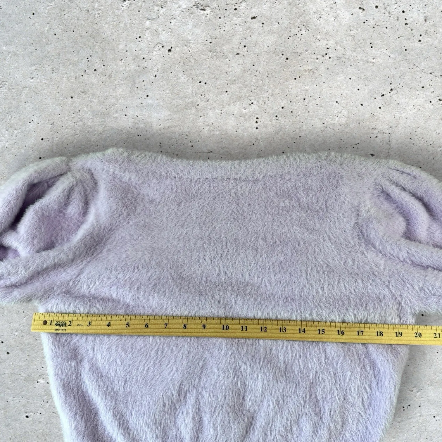 For Love and Lemons Devon Cropped Cardigan Sweater Purple Faux Mohair‎ Size XL - Image 8