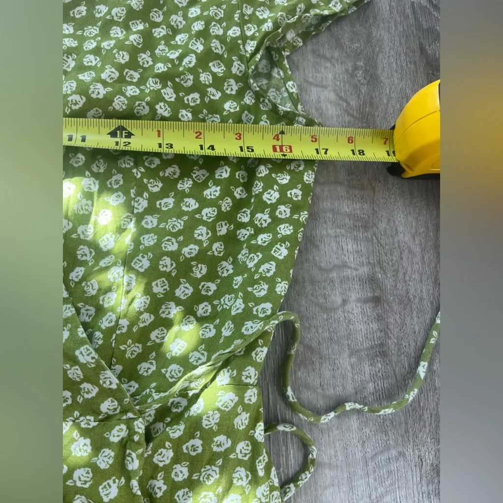 Reformation “Zena” Jesse Green Floral Print Wrap Dress - Image 7