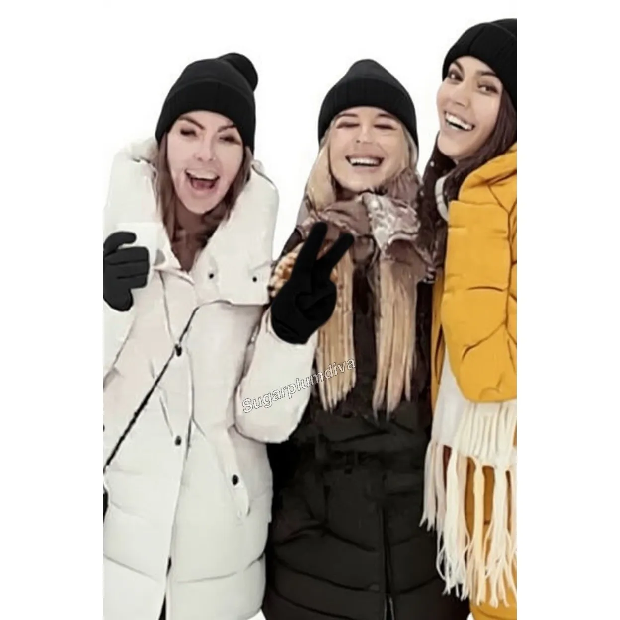 Womens Thermal Warm Thick Plush Lined Touchscreen‎ Black Gloves NEW Winter OS - Image 5