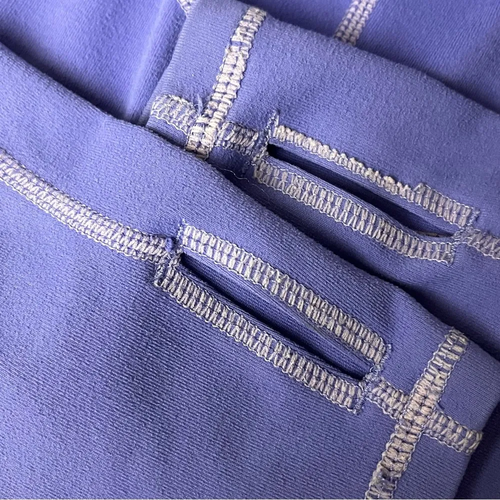 Zella Blue Full Zip Jacket Women’s 6 | Athletic Mock Neck Thumbhole Athleisure - Image 8