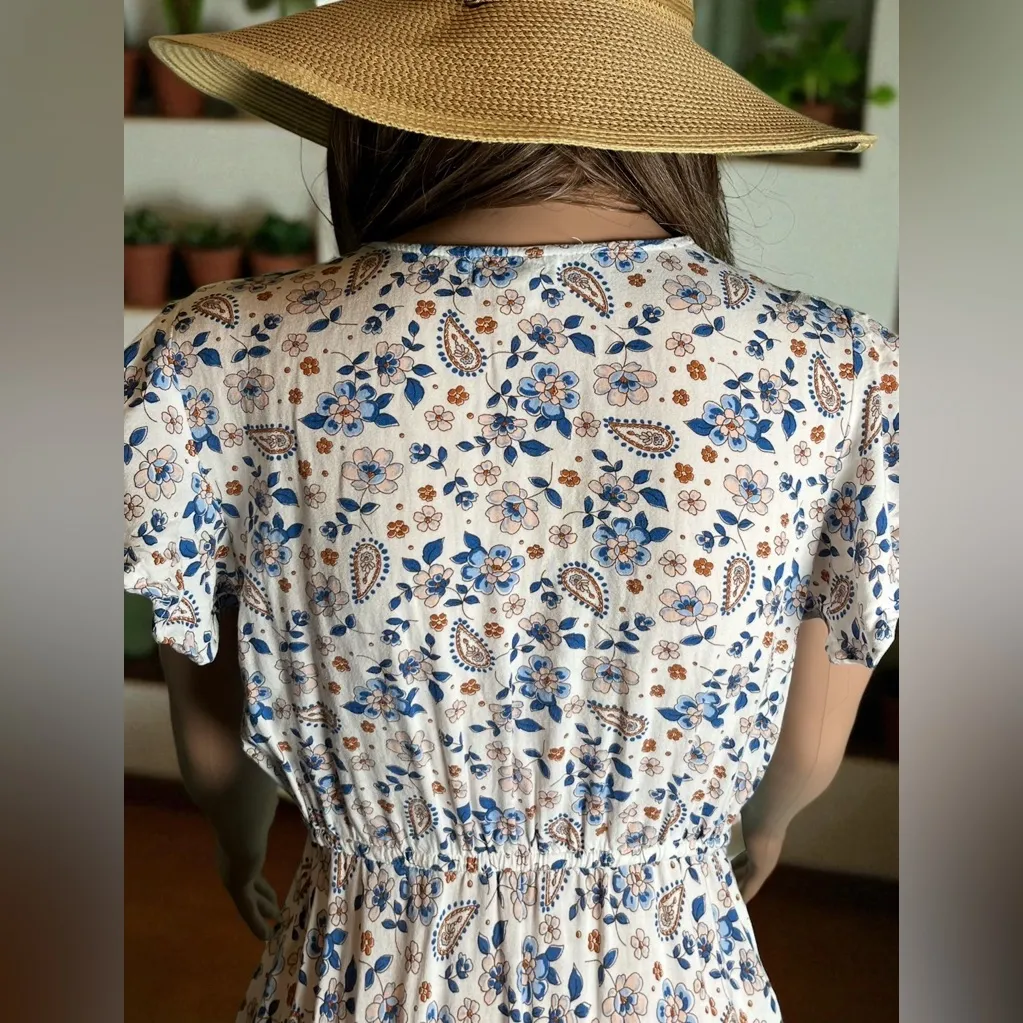 Japna Floral Paisley Maxi Dress. 100% Rayon. Size Small - Image 7