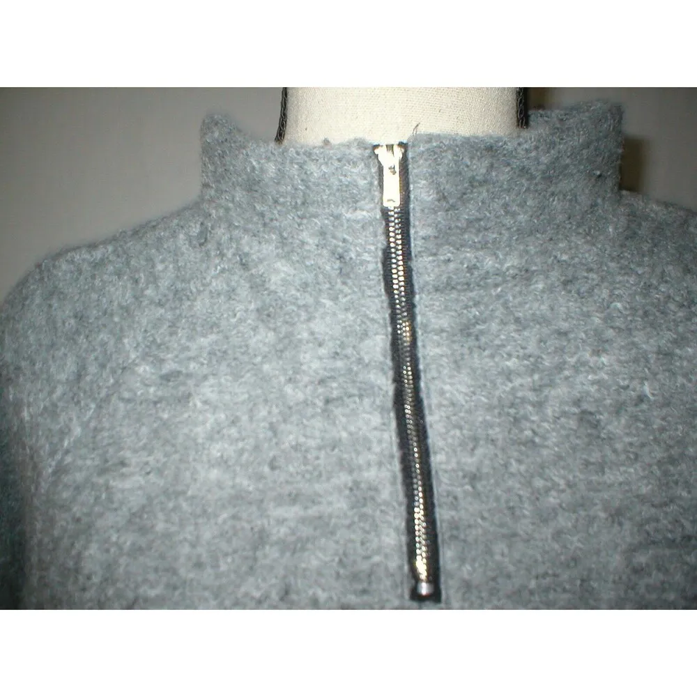 New Womens L NWT Christina Karin Designer Gray Dress Long Sleeves Warm Sweater Size L - Image 4