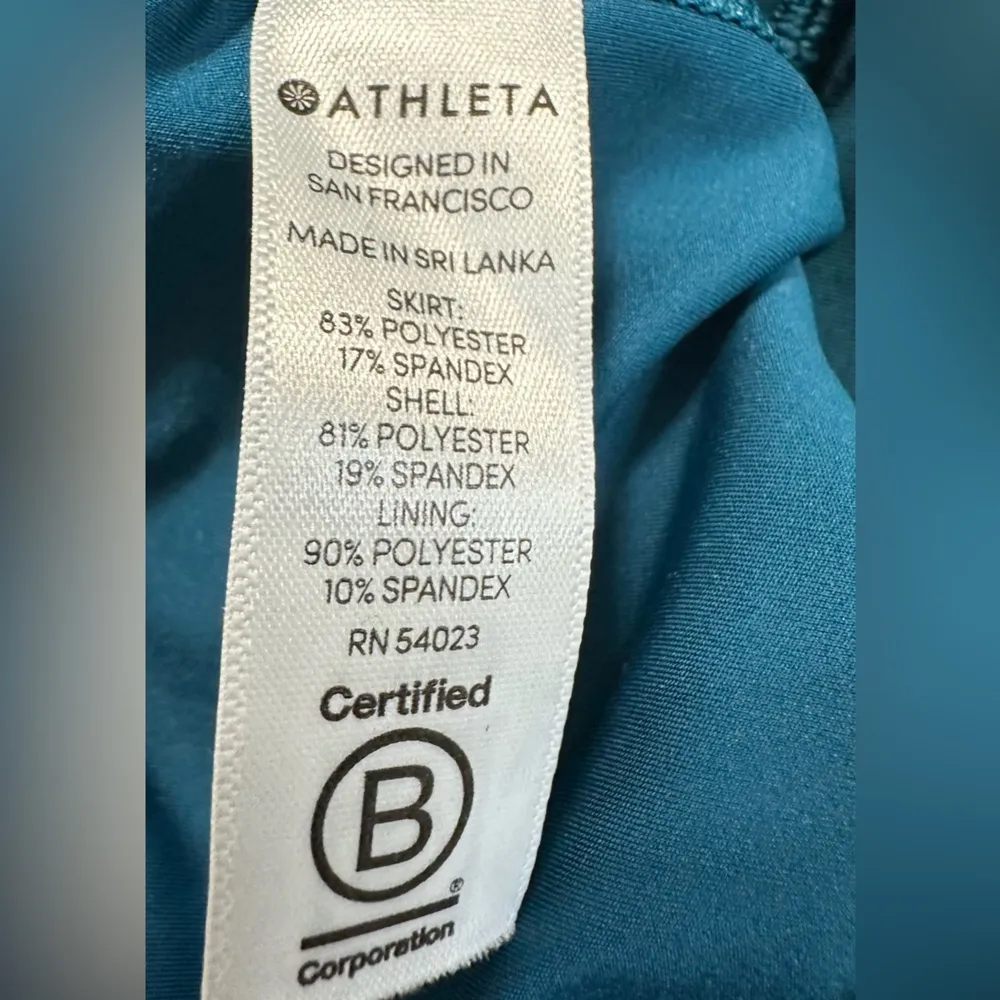 Athleta Women Momentum Teal Blue Tiered Tennis Active Golf Stretch Skort - Image 9