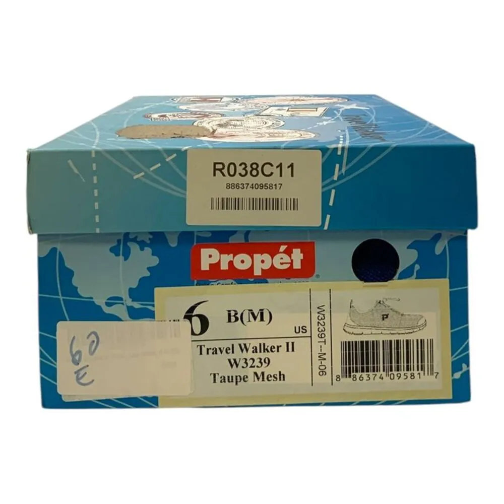 Propet TravelWalker II Walking Shoe Taupe Mesh US Women's 6 B(M) Brown - Image 8