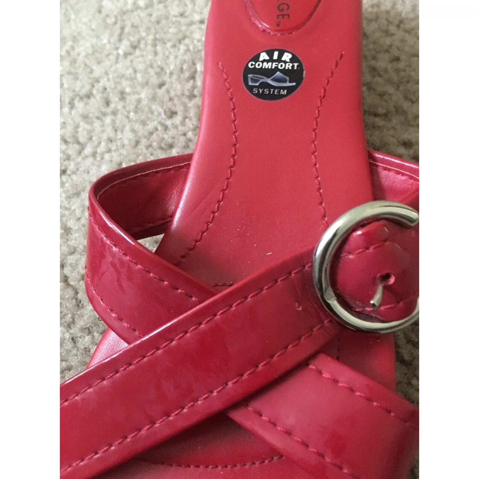 George Women's Red Slides Sandals Slip On Slides Shoes Size 8.5 - Image 3