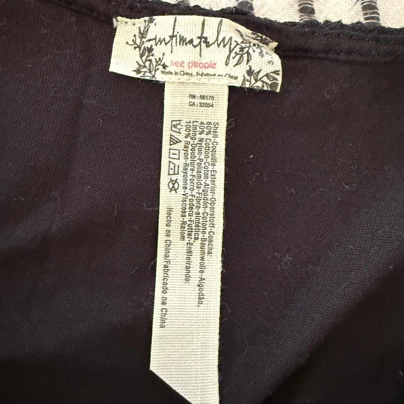 FREE PEOPLE Intimately Daydream Black Lace High Neck Open Back Mini Dress Small - Image 6