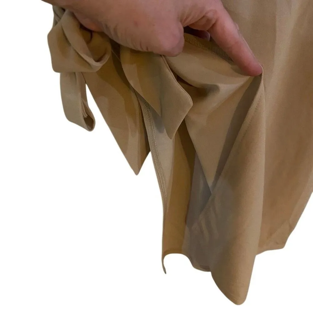 Pretty Little Thing  NWT tan size 14 dress one sleeve cut outs - Image 5